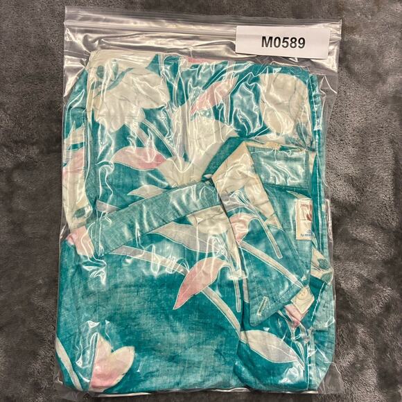 Vtg Kahala Hawaiian Shirt Mens L Blue, White Floral Print Button Up Vacation - Picture 9 of 9